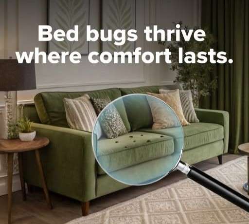 Bed bugs hiding in sofas and upholstery